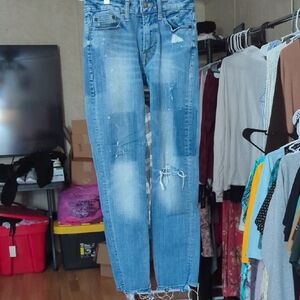 American Eagle Outfitters Light Blue Distressed Jeans